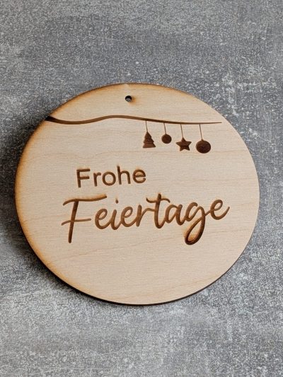 Türschild *Frohe Feiertage*