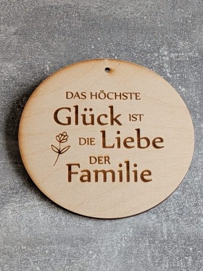 Türschild *das höchste Glück*