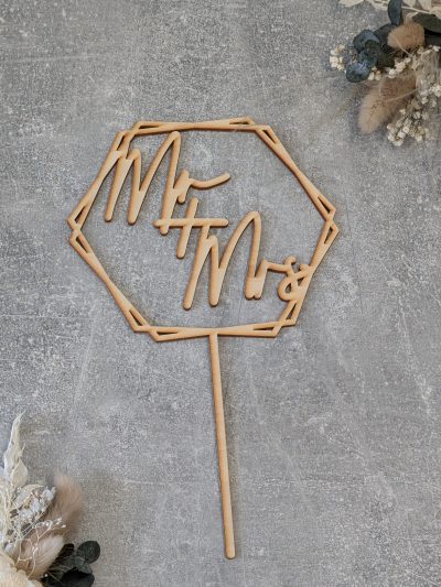 Cake Topper *Mr & Mrs* eckig