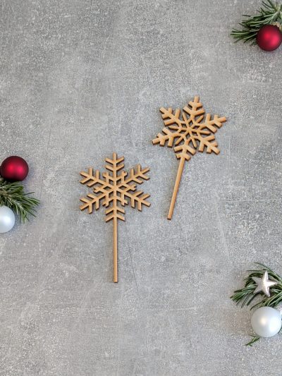Cake Topper - Muffin Set *Schneeflocken*