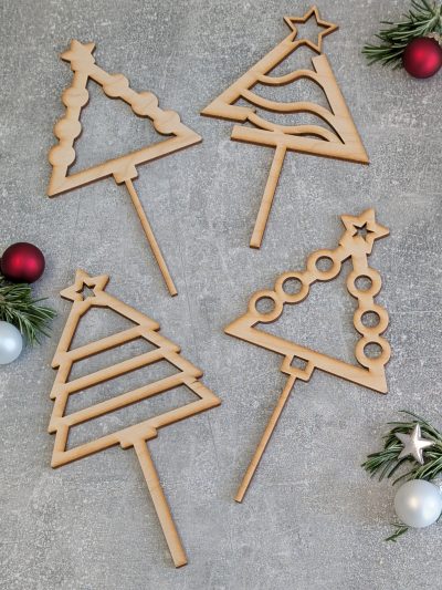 Cake Topper - Muffin Set *Weihnachtsbaum*